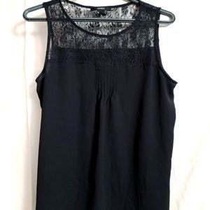 Black Lace Business Casual Tank Top